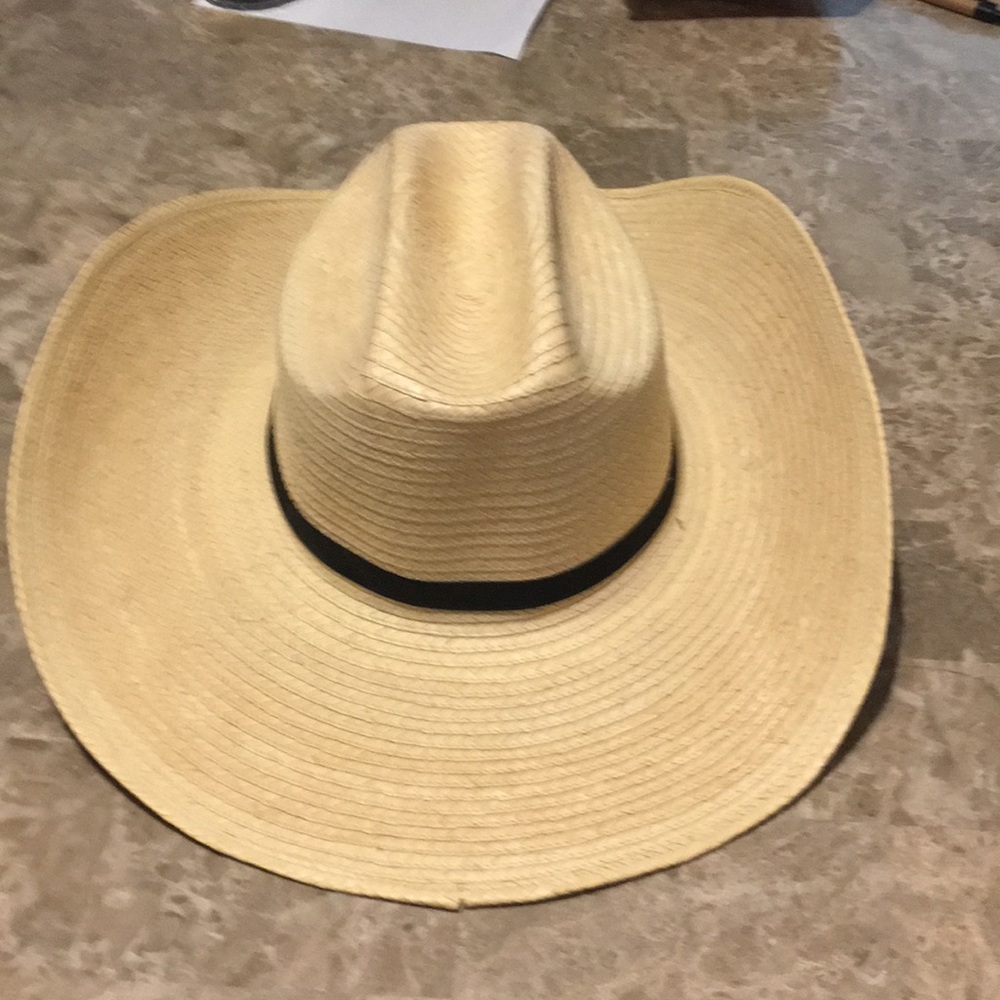 Cowboy hat with black felt strap
